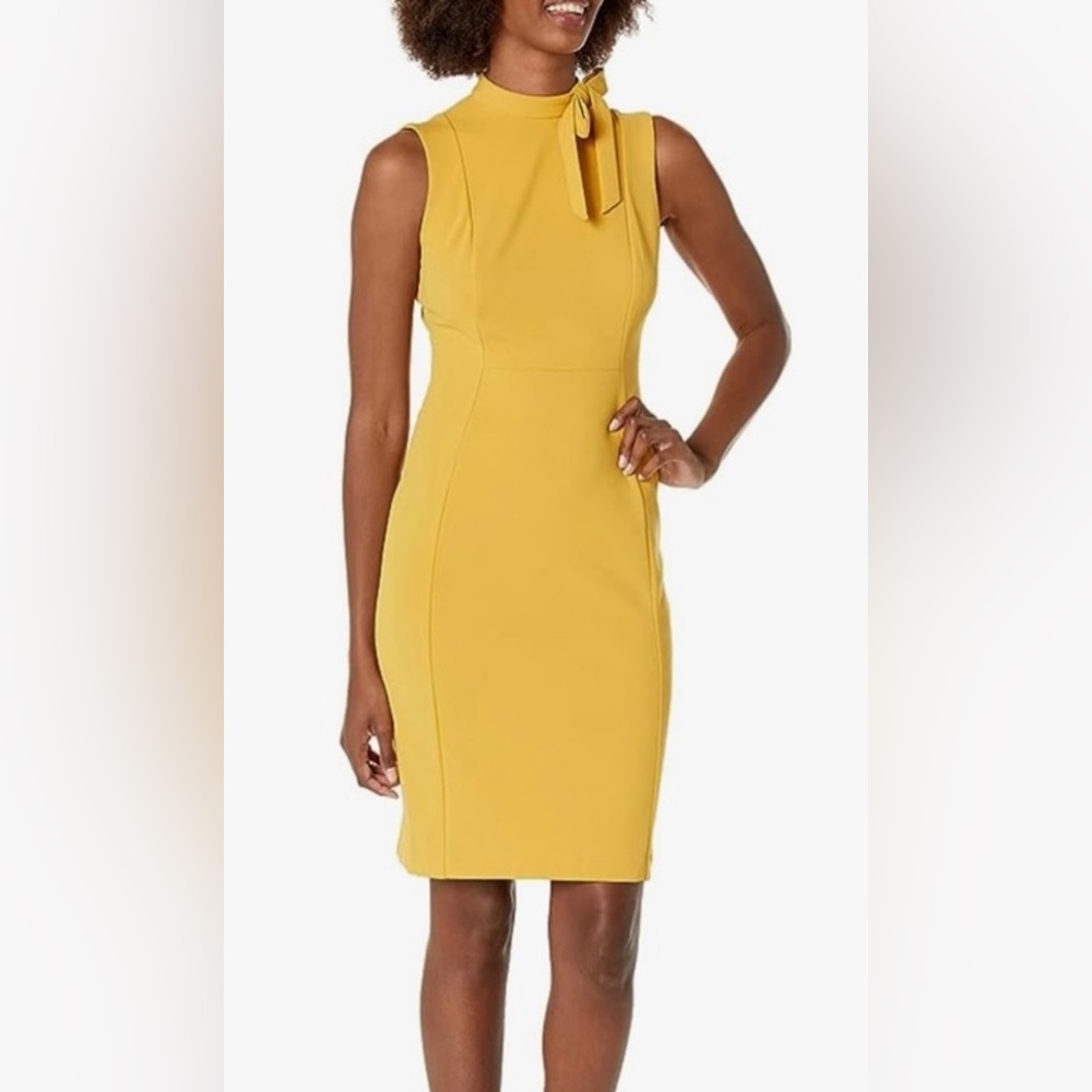 NEW Calvin Klein Neck Tie Sheath Dress (Size 2) NWT